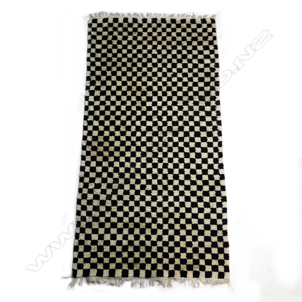 A hand knotted Tibetan chequerboard meditation rug Image 1++