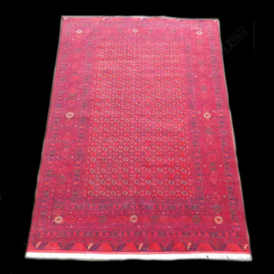 A large and impressive fine hand knotted Turkoman carpet
