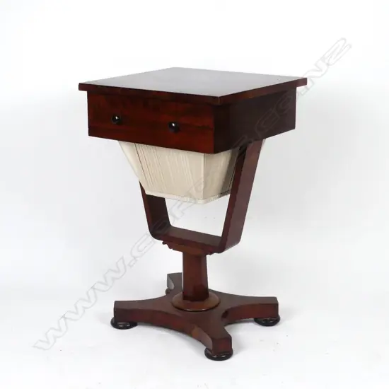A William IV mahogany sewing table