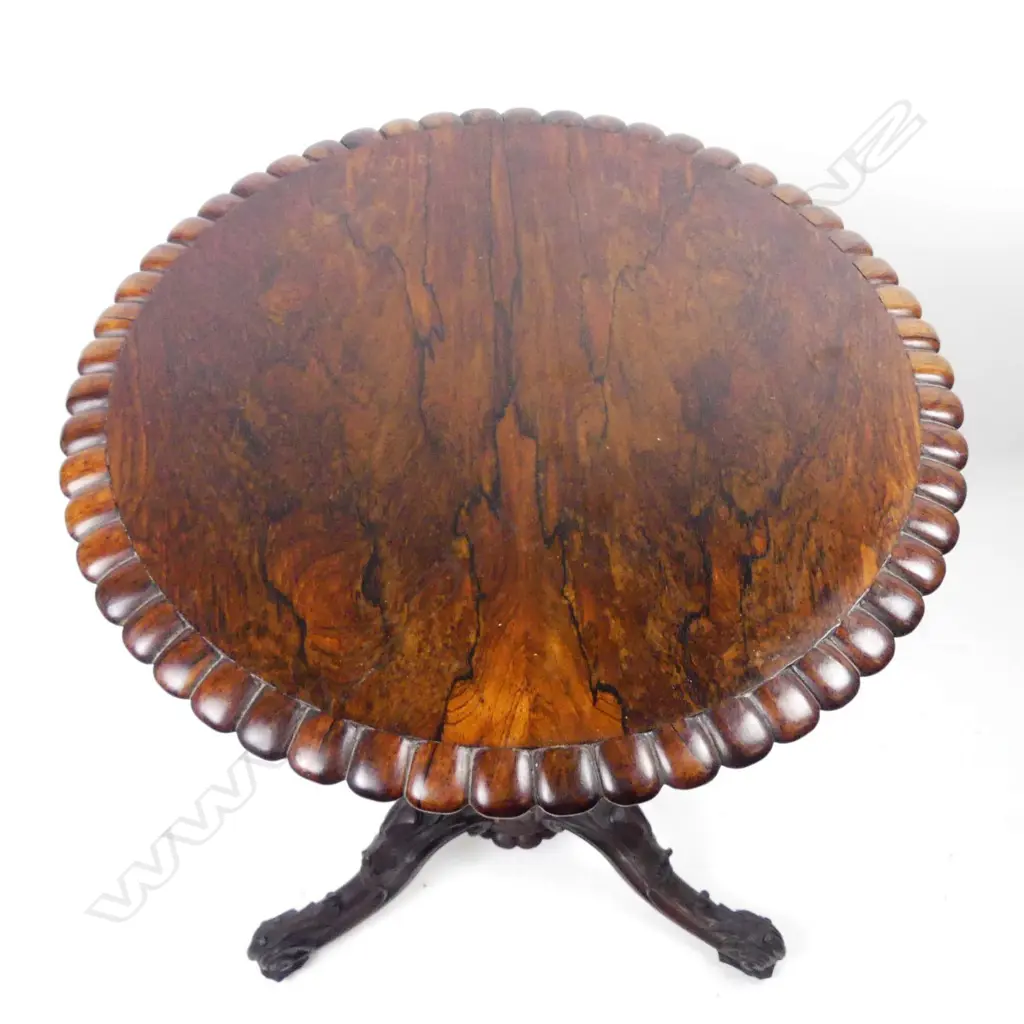 A Victorian rosewood teapoy Image 1++