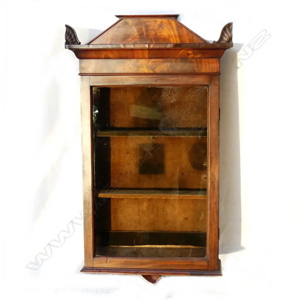 A William IV flame mahogany wall cabinet Image 1++