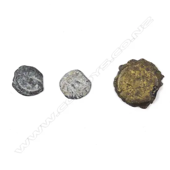 Three ancient bronze coins