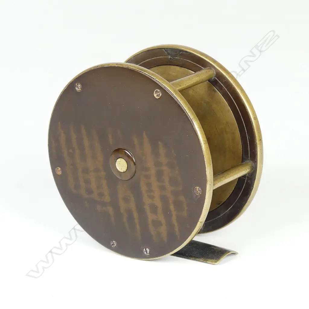 A vintage brass salmon reel Image 1++