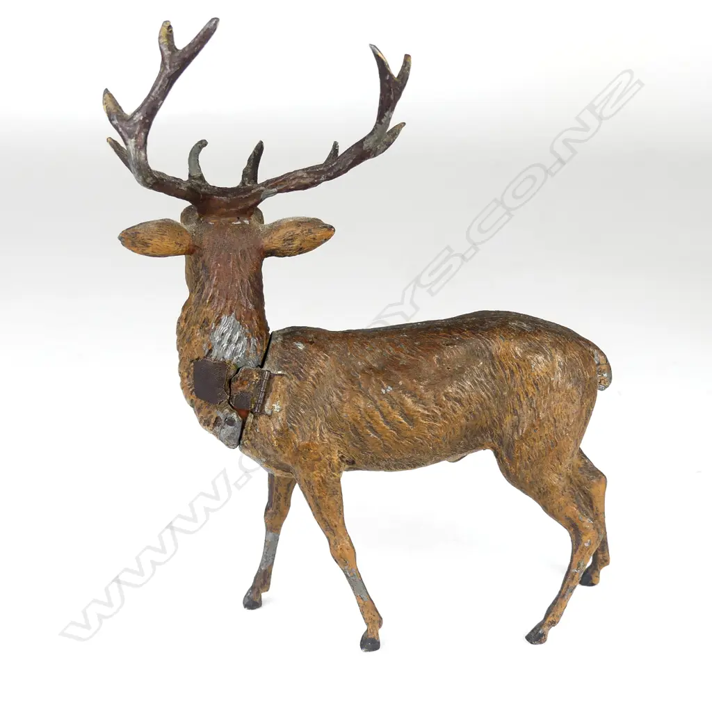 A vintage European spelter money bank Image 1++