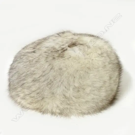 A white mink hat