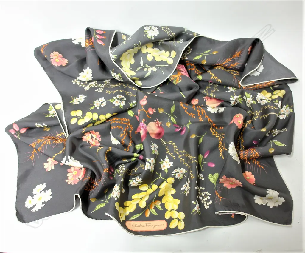 Salvator Ferragamo vintage silk scarf Image 1++