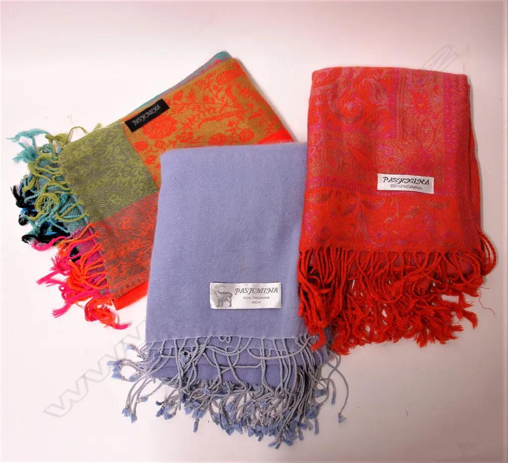 Three 'Pashmina' shawls Image 1++