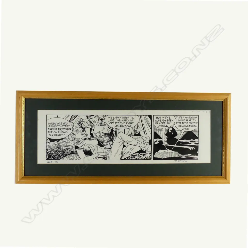 Four various original comic strip drawings Image 1++