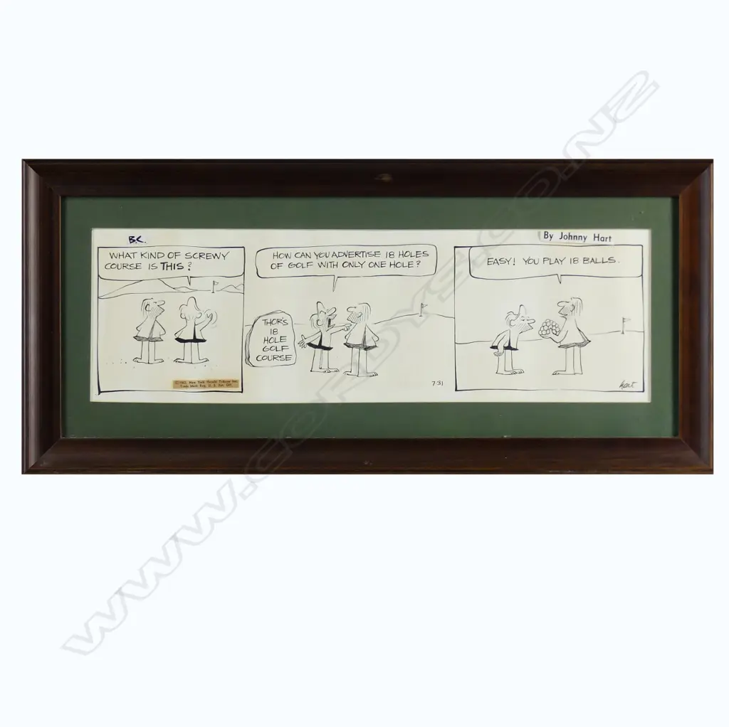 Four various original comic strip drawings Image 1++