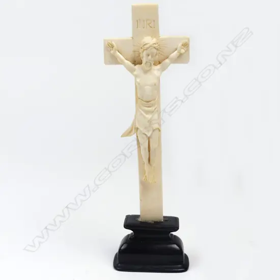 An antique ivory crucifix