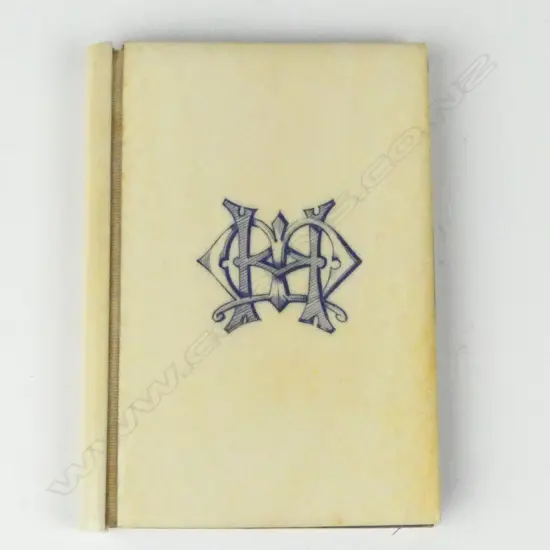 An Edwardian ivory card case holder