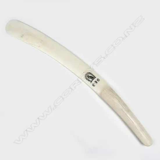 A 19thC plain carved ivory paper knife