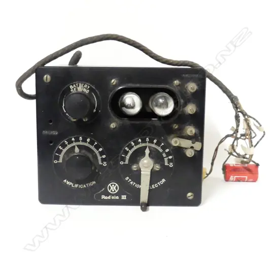 A Westinghouse “Radiola III” Regenerative Receiver