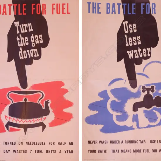 A pair of 1940’s home-front propaganda graphic posters