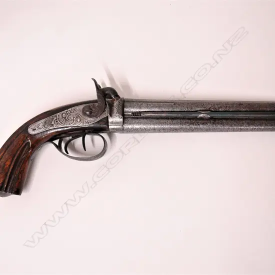 A c.1840s French double-barrel percussion pistol