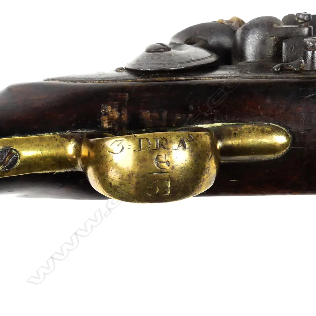 A regimentally marked pattern 1796 Heavy Dragoon flintlock pistol Image 1++