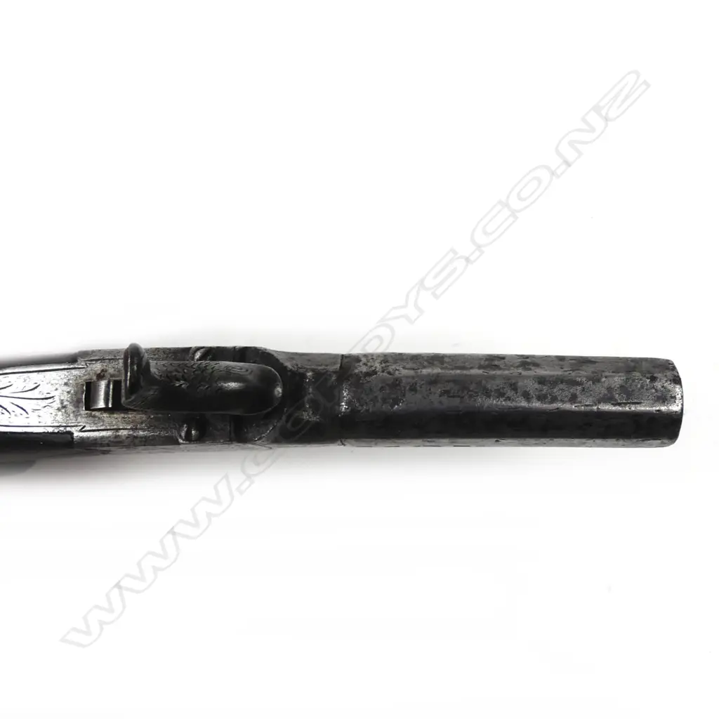 An antique Belgium box lock percussion pistol Image 1++