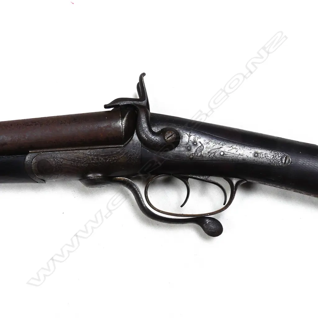 An antique 12g pinfire shotgun by Joseph Tye Image 1++