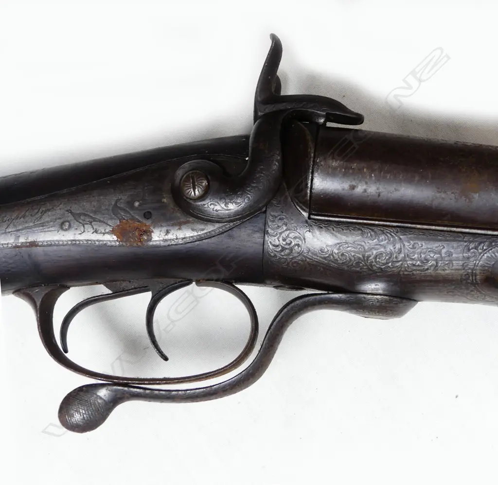 An antique 12g pinfire shotgun by Joseph Tye Image 1++