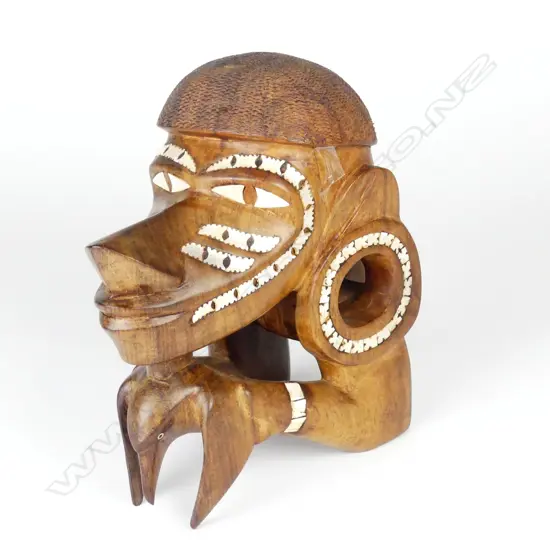 A vintage Solomon Islands hardwood carved Nguzunguzu