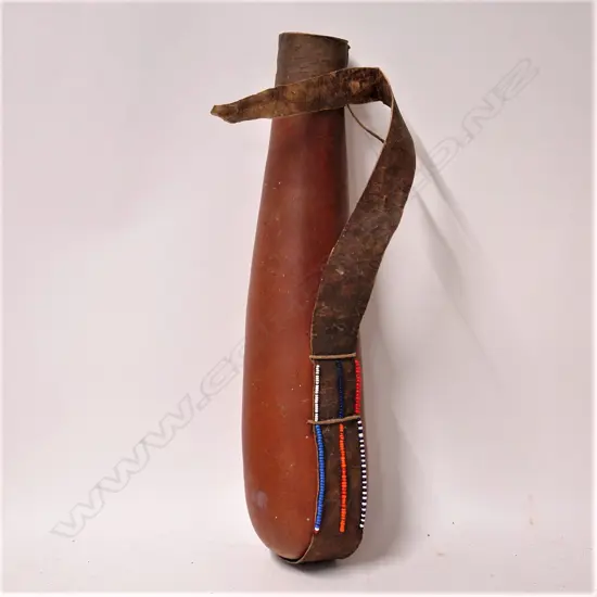 An old Maasai beaded gourd milk container
