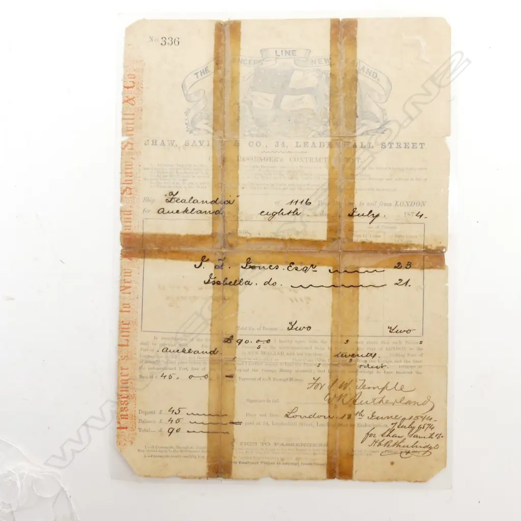 A printed and manuscript Grant of Land to the Auckland Harbour Board Image 1++