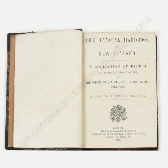 Julius Vogel (ed.) 'The Official Handbook of New Zealand'