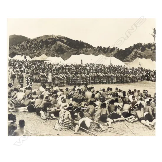 Nine vintage large format 1934 Waitangi Treaty House celebrations photographs