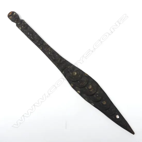 A 20thC Maori souvenir carved paddle