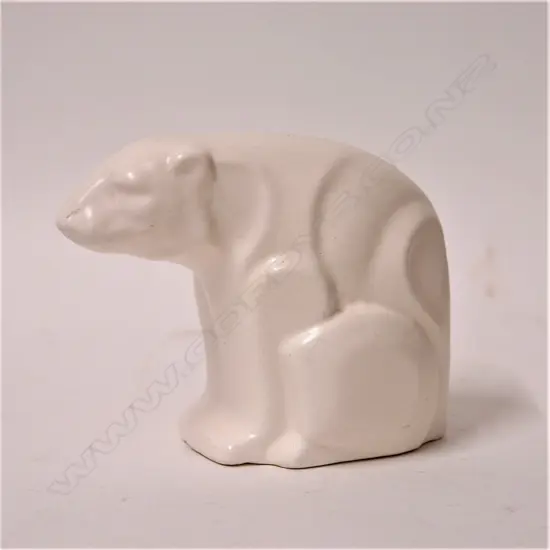 Crown Lynn Art Deco sculpted polar bear book-end