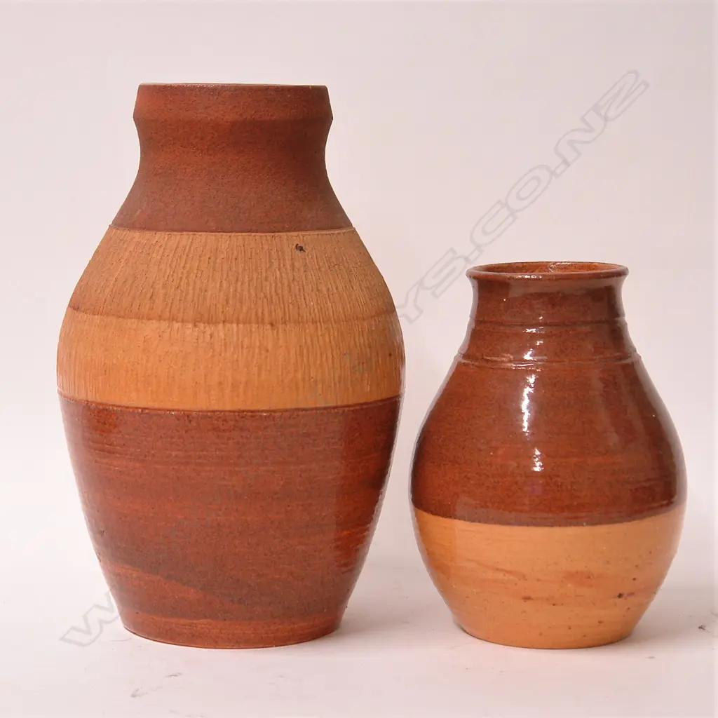 Two Crown Lynn Arthur Rhodes vases Image 1++