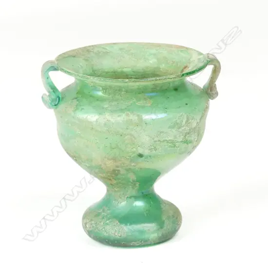 A Roman glass small vase