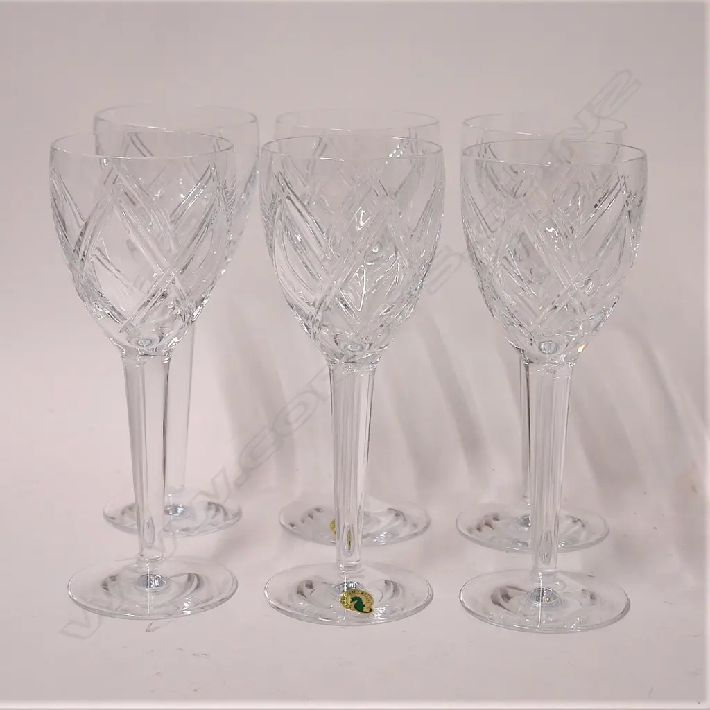 A set of six Waterford large red wine glasses Image 1++