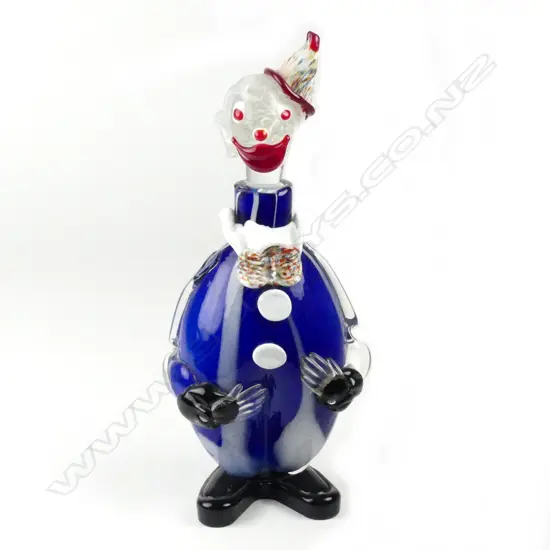 A Murano glass clown decanter