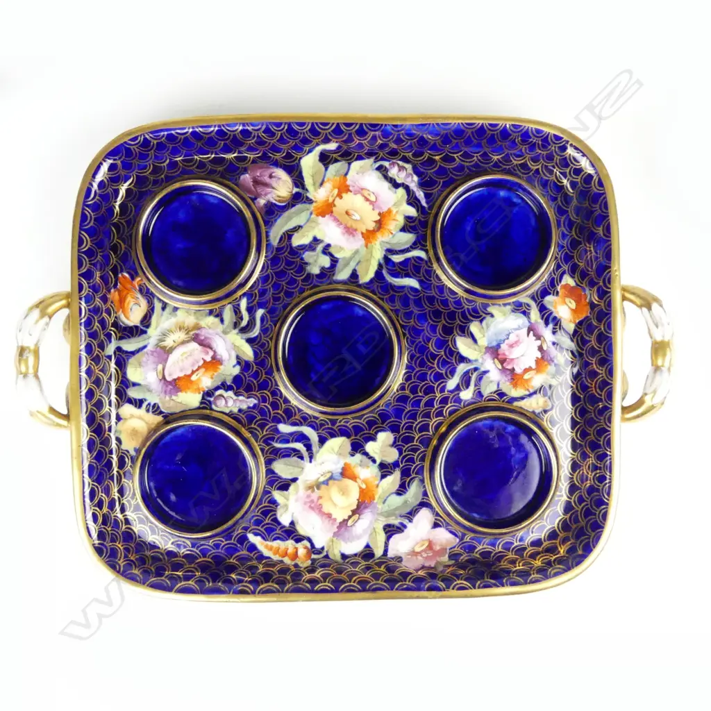 A 19thC French porcelain desk set Image 1++