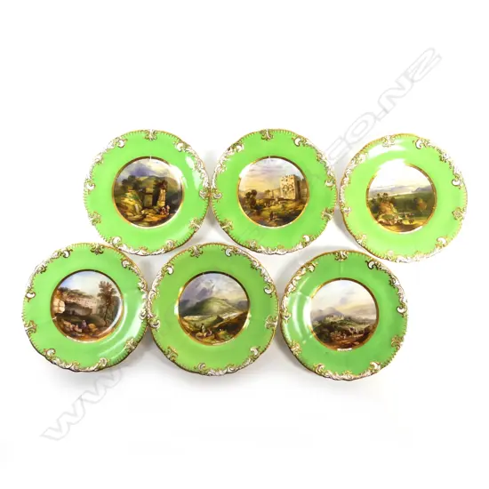 Six Copeland china fruit plates