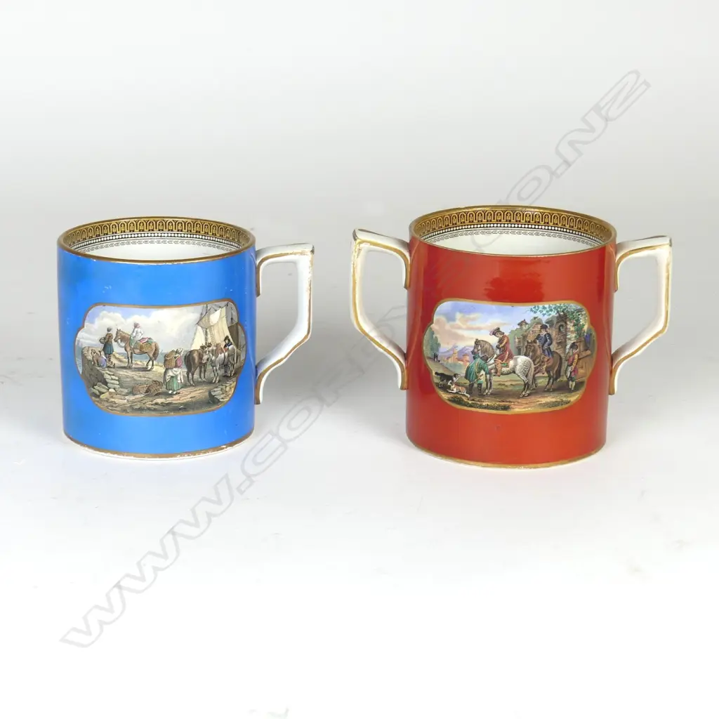 A 19thC Prattware loving cup Image 1++