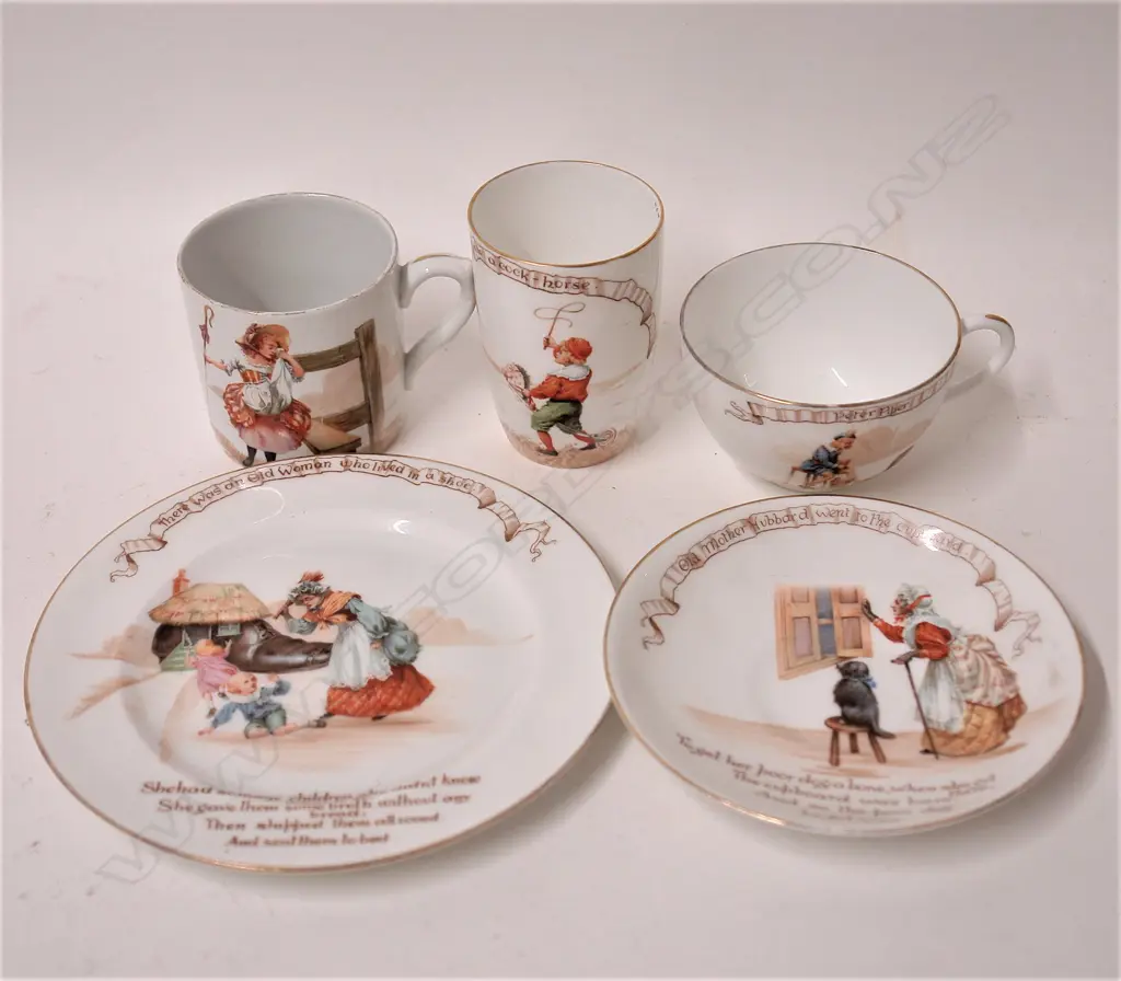 Five Royal Doulton Nursery Rhyme pieces Image 1++