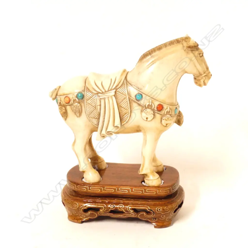 A Chinese carved ivory horse Image 1++