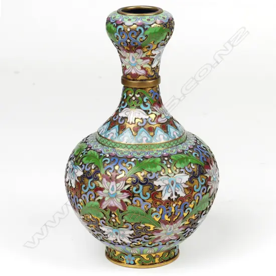 A Chinese cloisonné vase