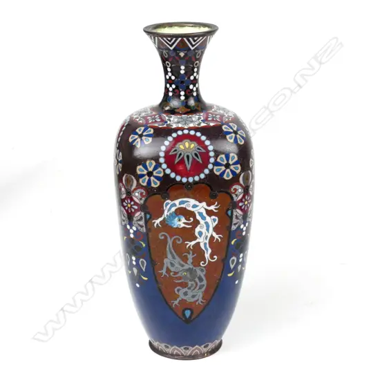 A Chinese cloisonné vase