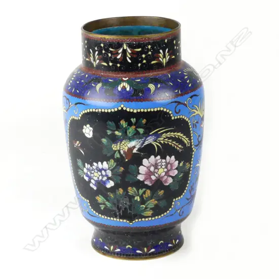 A Chinese cloisonné vase