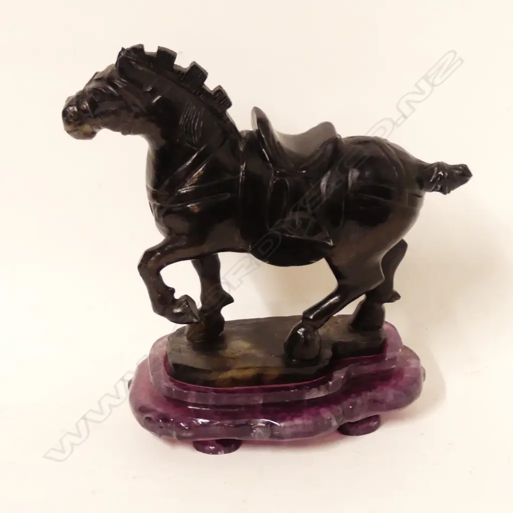 A Chinese carved hardstone horse Image 1++