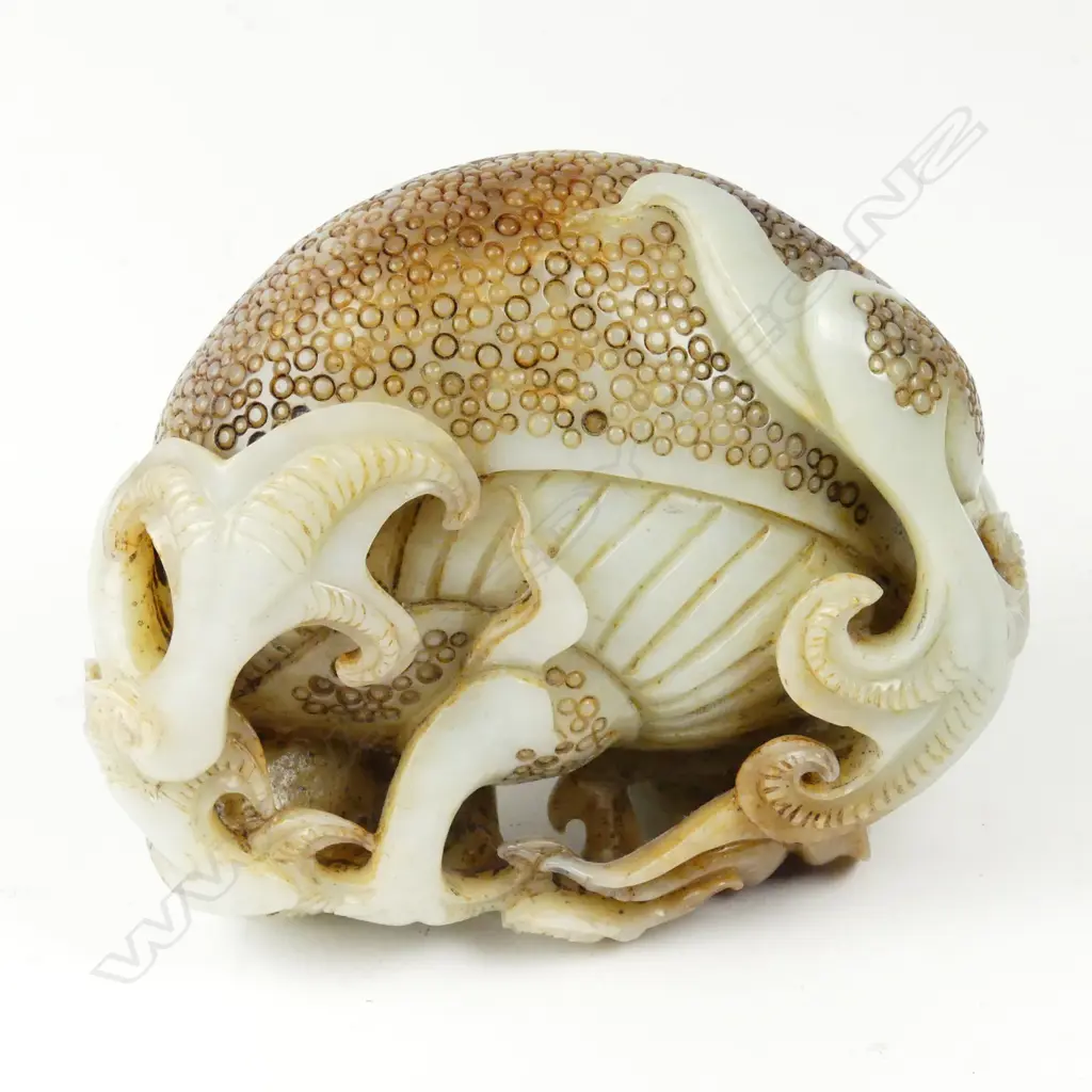 A large Chinese jade carving of two qilin Image 1++