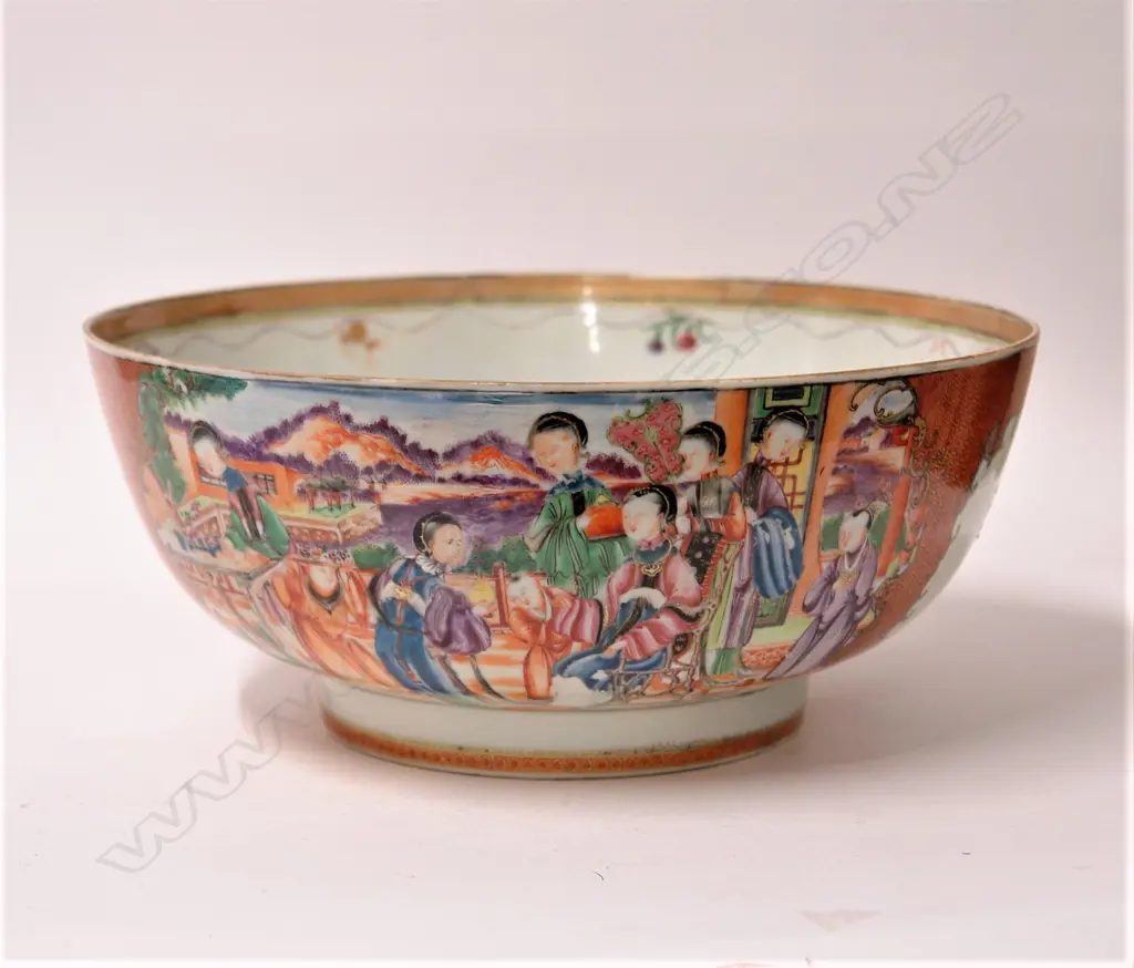 A quality Chinese 18th/19thC Chinese export famille rose bowl Image 1++