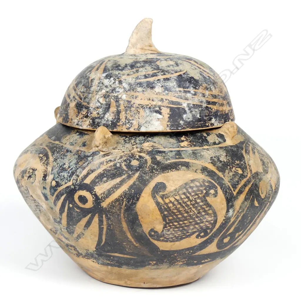 A Chinese Neolithic style lidded pottery jar Image 1++