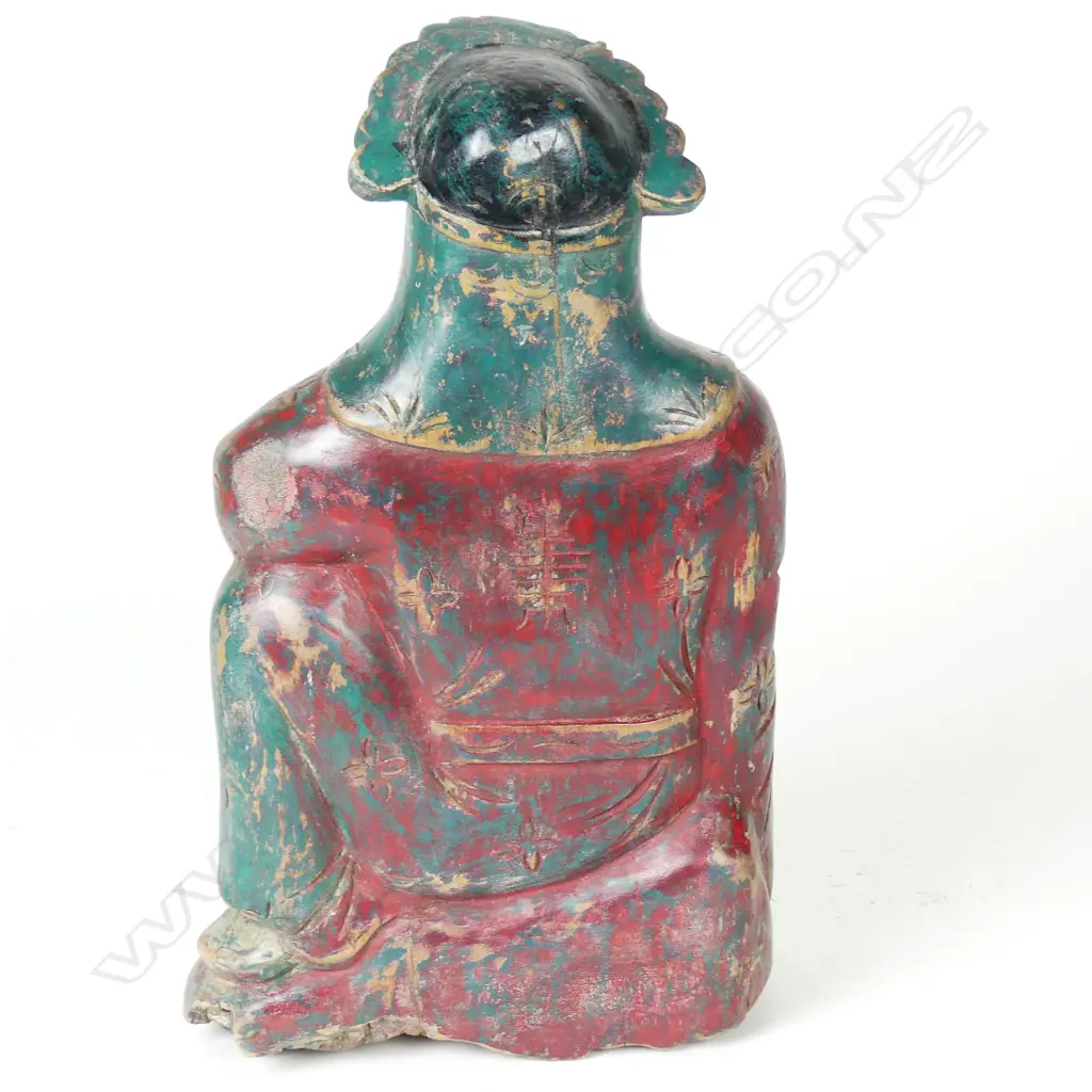 A carved Chinese wooden figure Image 1++