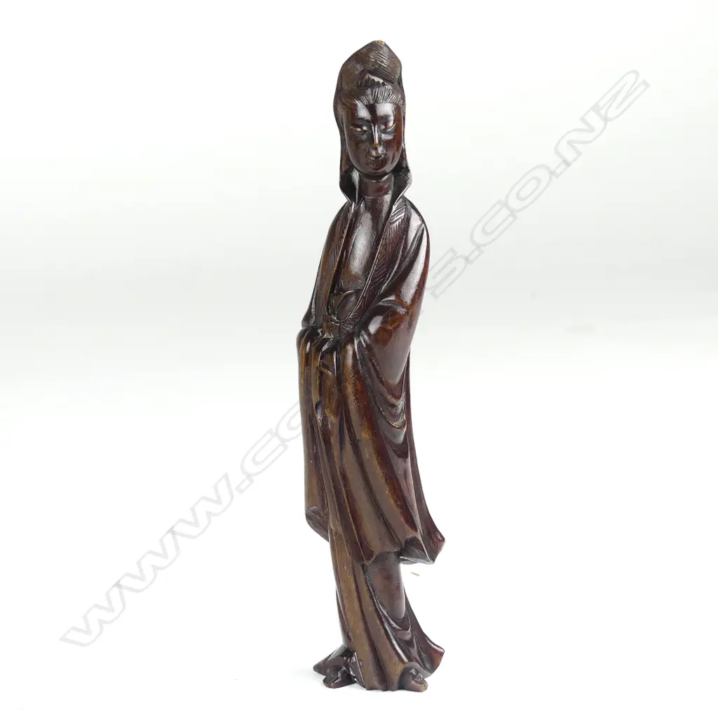 A Chinese carved wooden 'Long Eliza' figure Image 1++