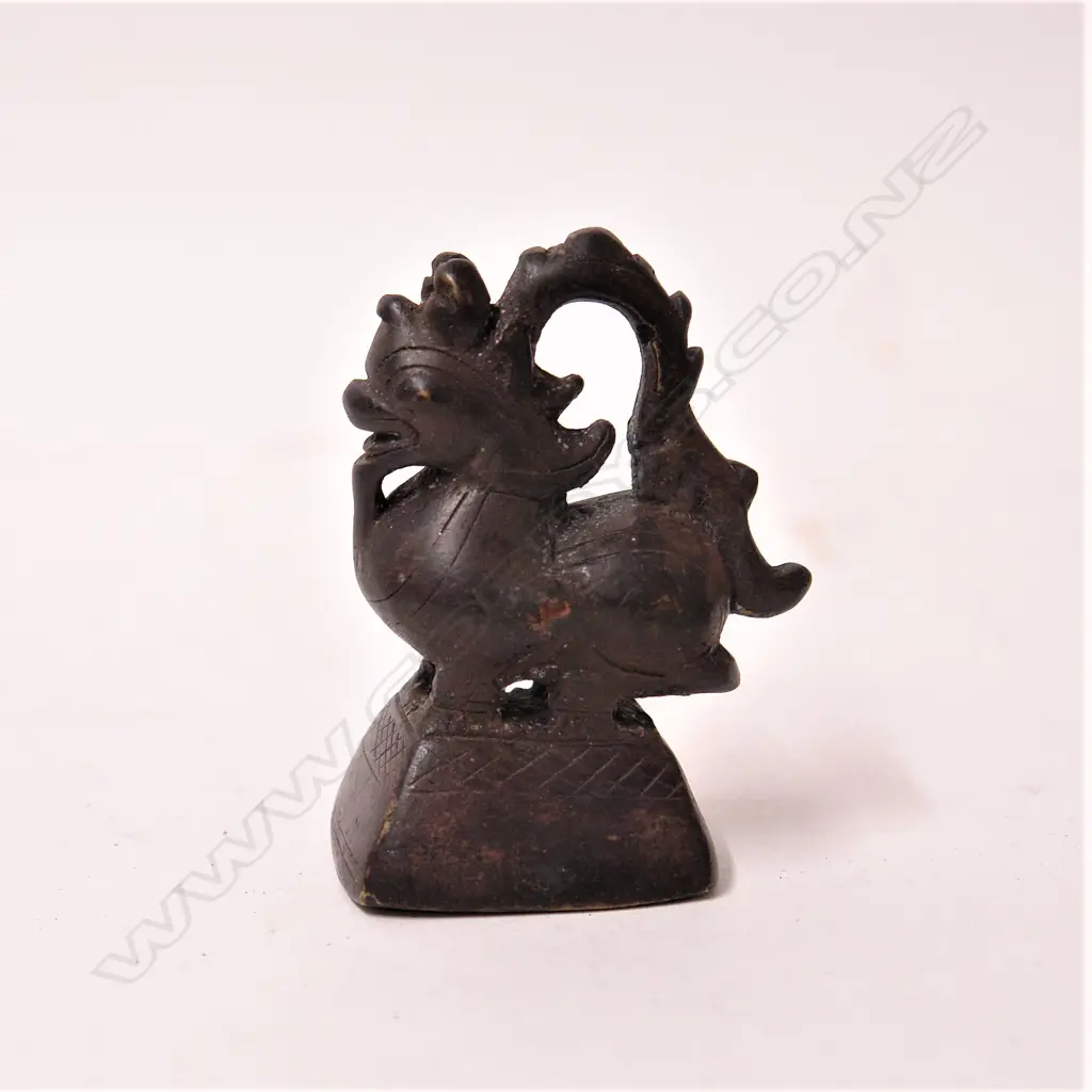A 19thC Burmese bronze opium weight Image 1++