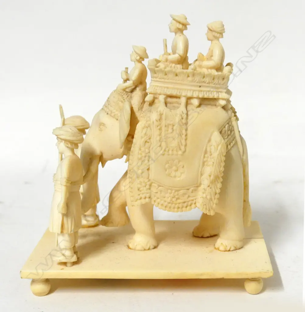 An Indian carved ivory elephant Image 1++